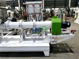 single screw floating fish feed extruder