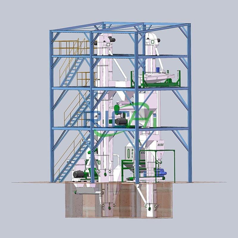 5-7t/h animal feed manufacturing plant cost