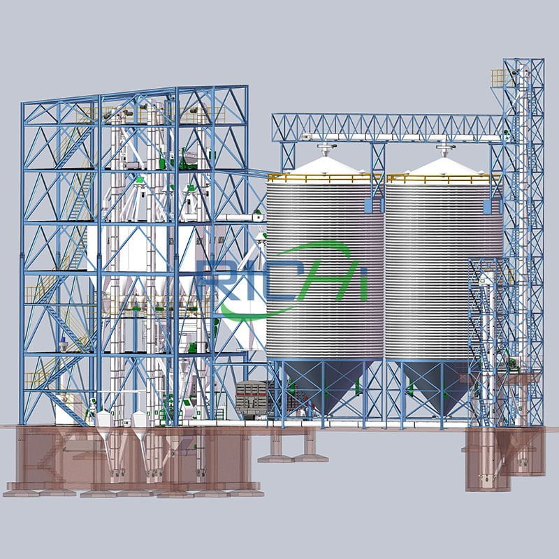 50-60tph animal feed mill plant