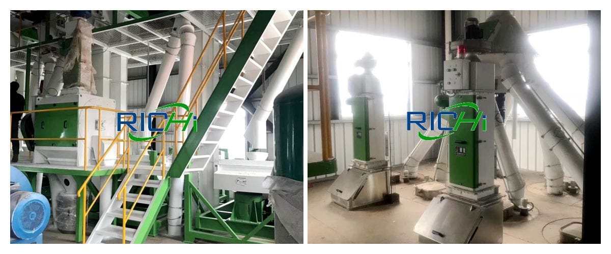 sinking fish feed production line site