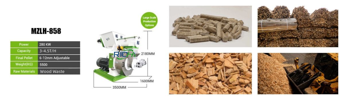 MZLH858 wood pellet machine for sale wood pelleting machine