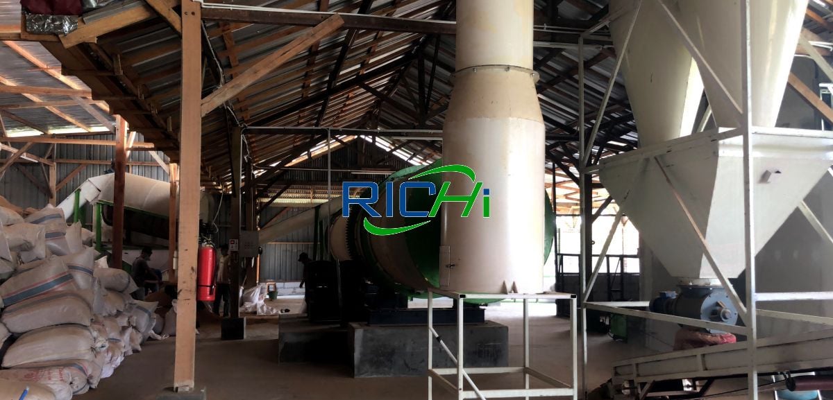 wood chips rotary drum dryer