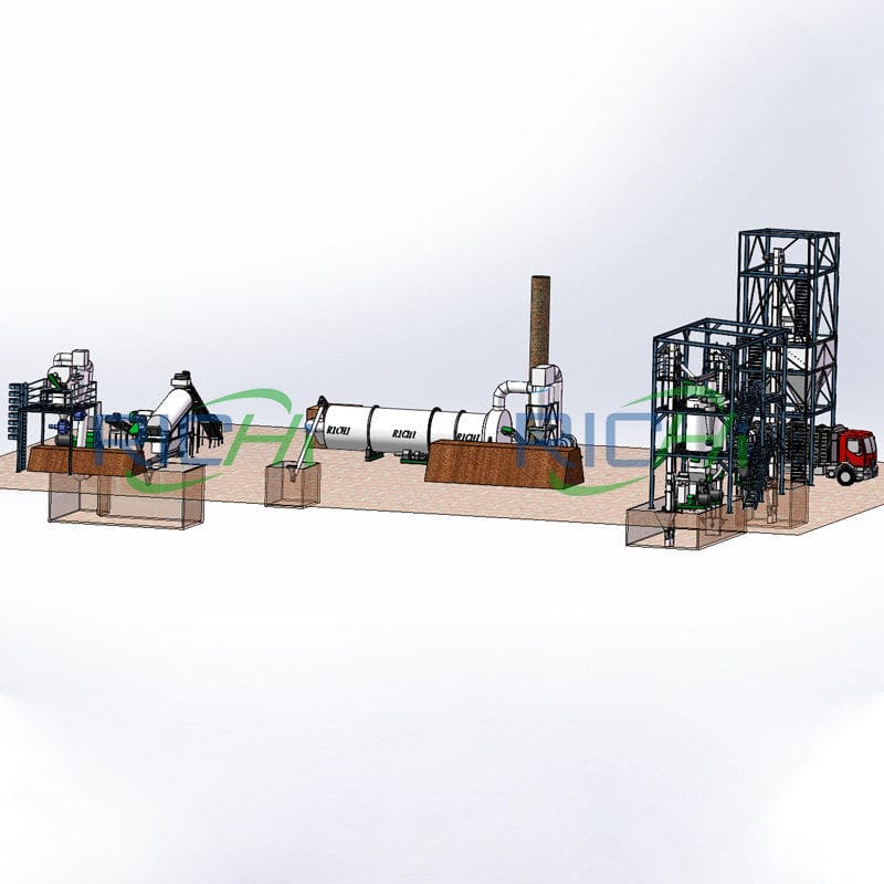 1-2t/h Complete hardwood pellet mill plant process design