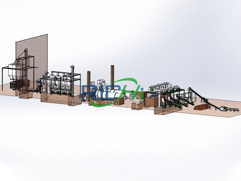 Professional Design 2T/H Biomass Pellet Manufacturing Plant