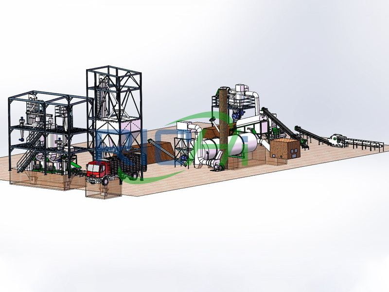 complete wood pellet making machine plant price