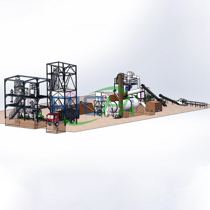 3-4t/h Complete coco peat pellet machine plant