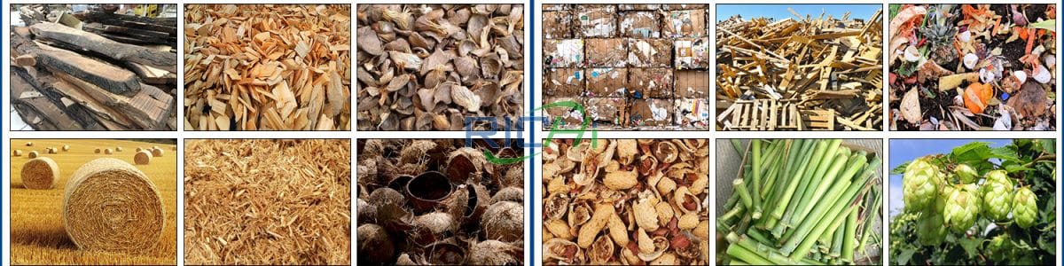 materials for wood biomass pellet production