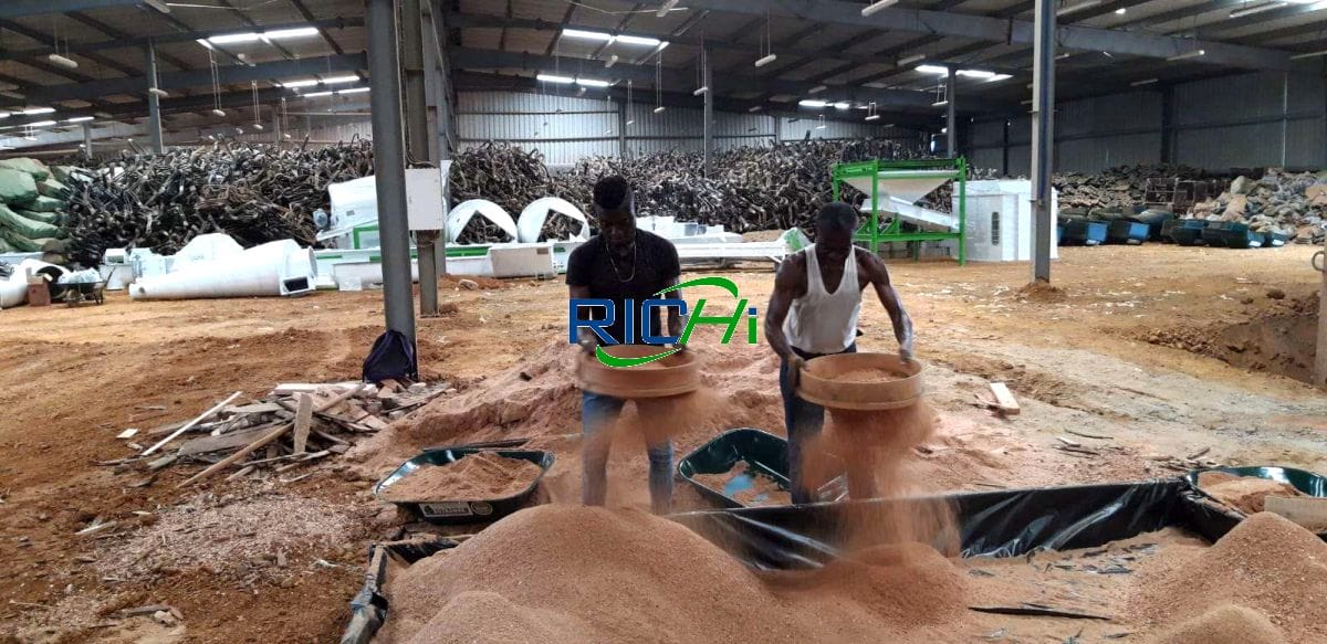 wood straw pellet plant production