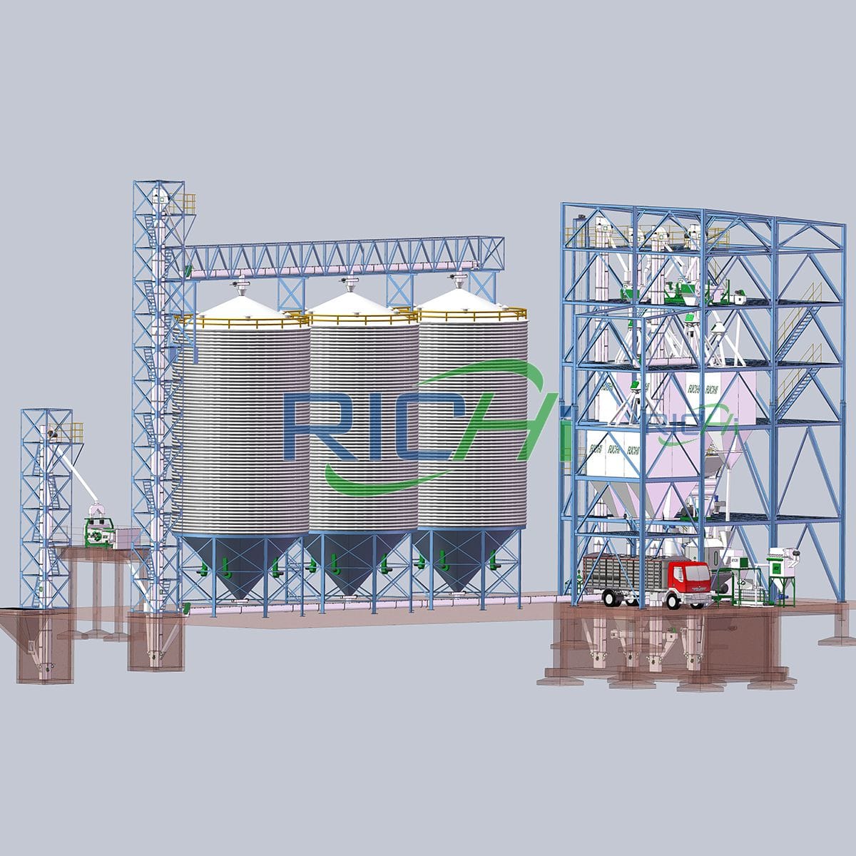 10 tons large alfalfa pellet processing line design