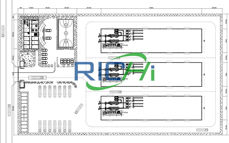 rice husk pellet plant layout