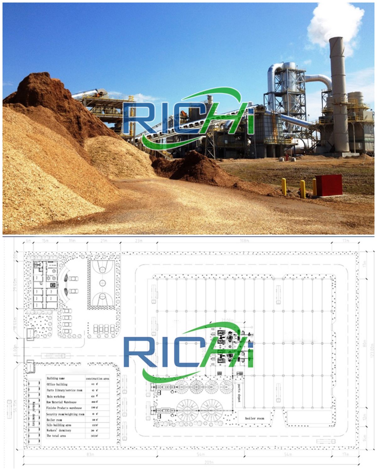 rice husk pellet line 14-15 tons