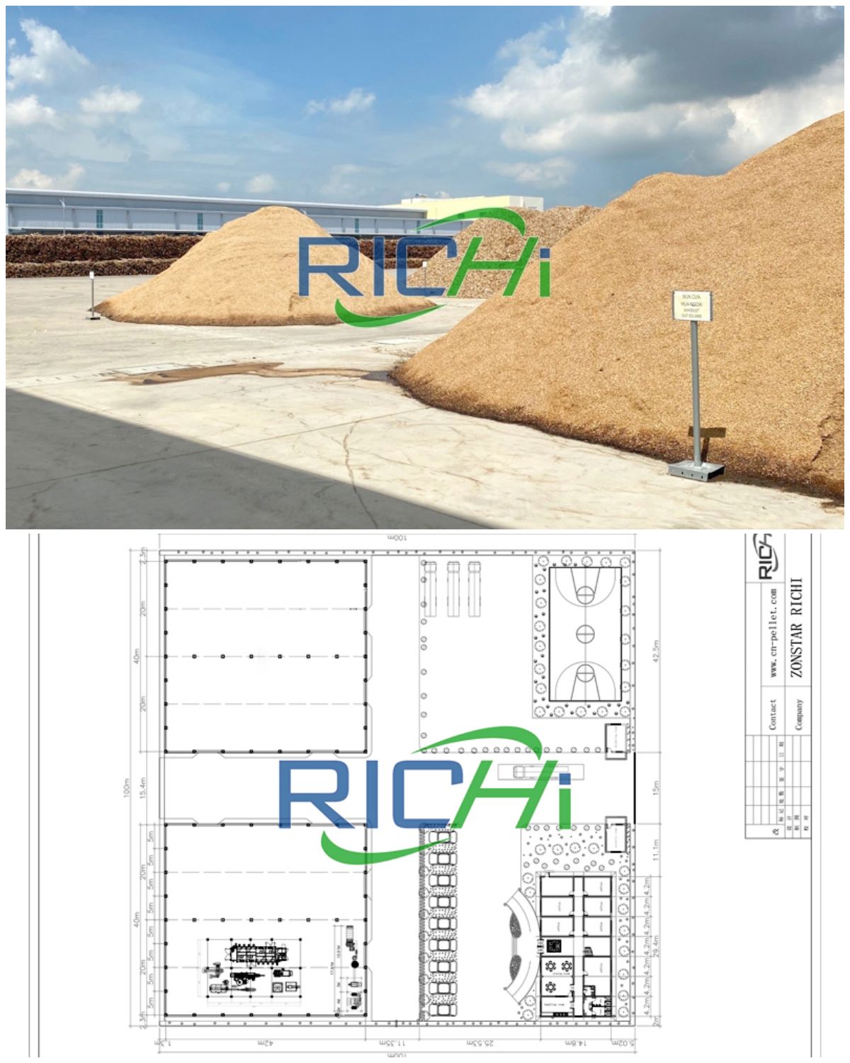 rice husk pellet production line 1.5-2 ton