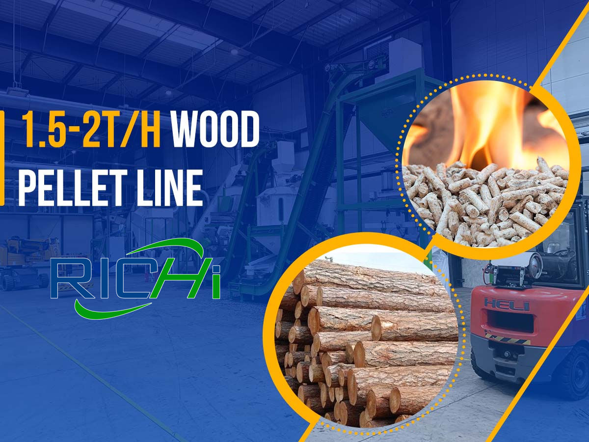 1.5-2TPH Wood Pellet line for sale