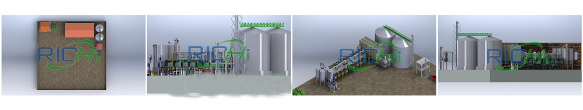 4-5t/h pig feed plant design