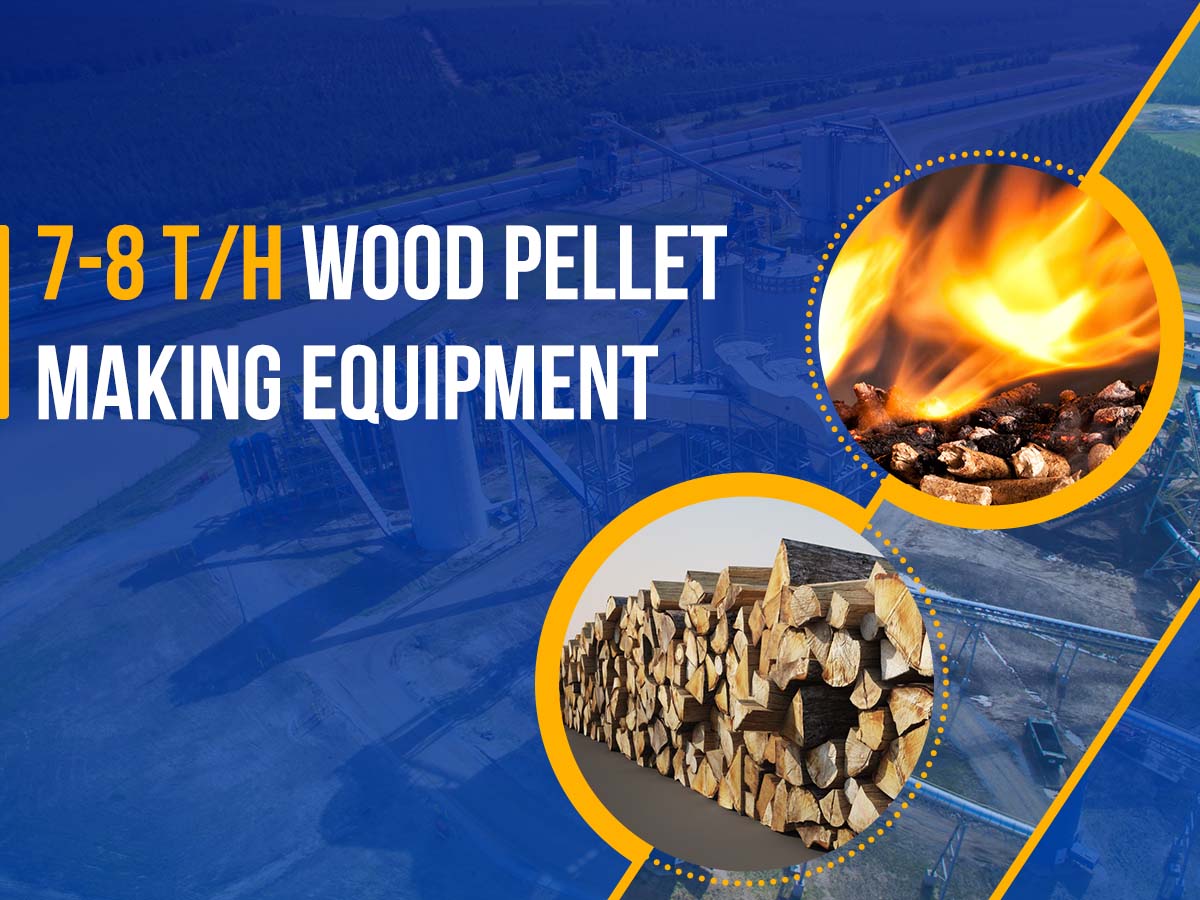 7-8tph whole set wood pellet making equipment