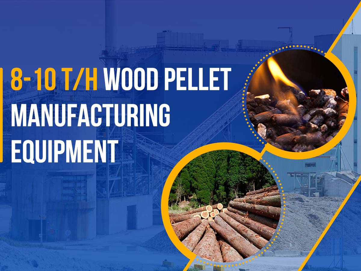 8-10tph complete wood pellet manufacturing equipment for sale