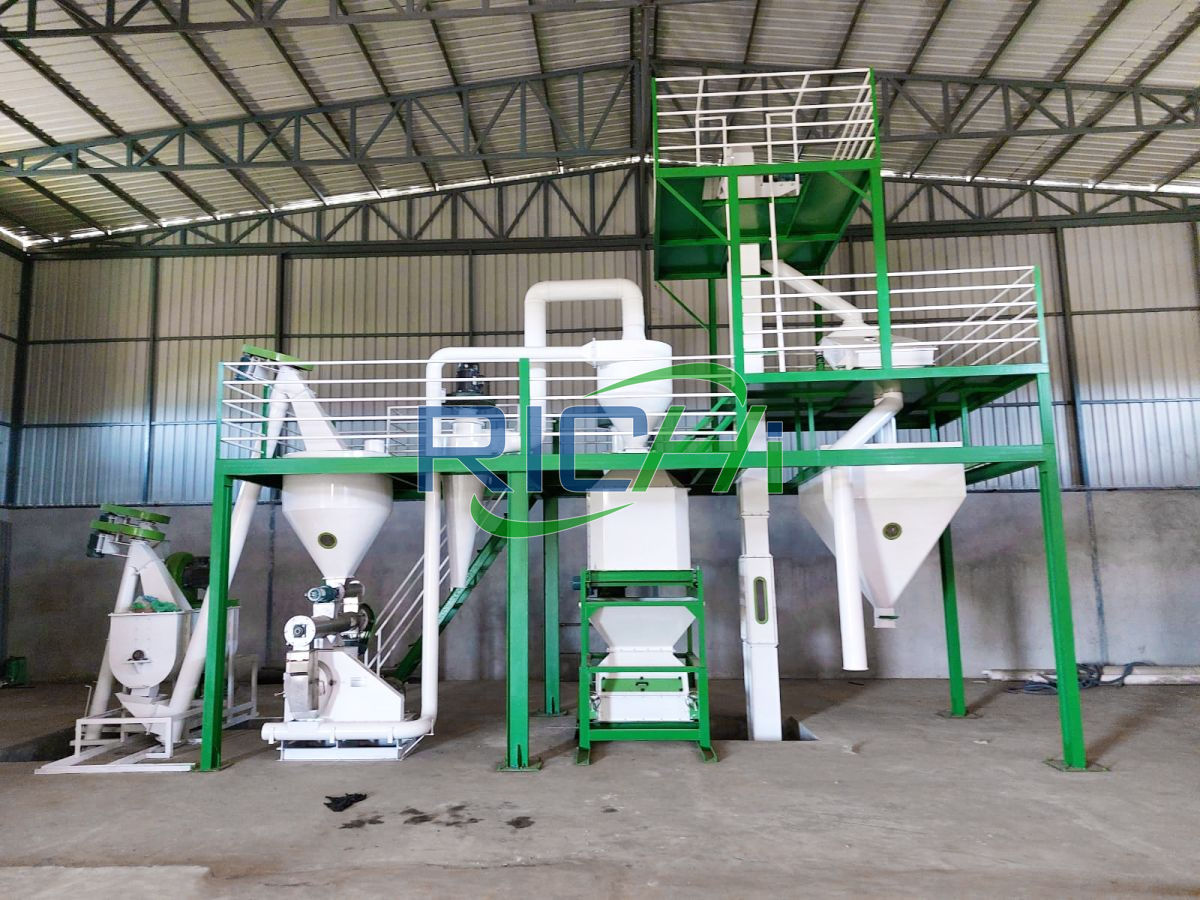 1-2T/H straw pellet making line in Canada