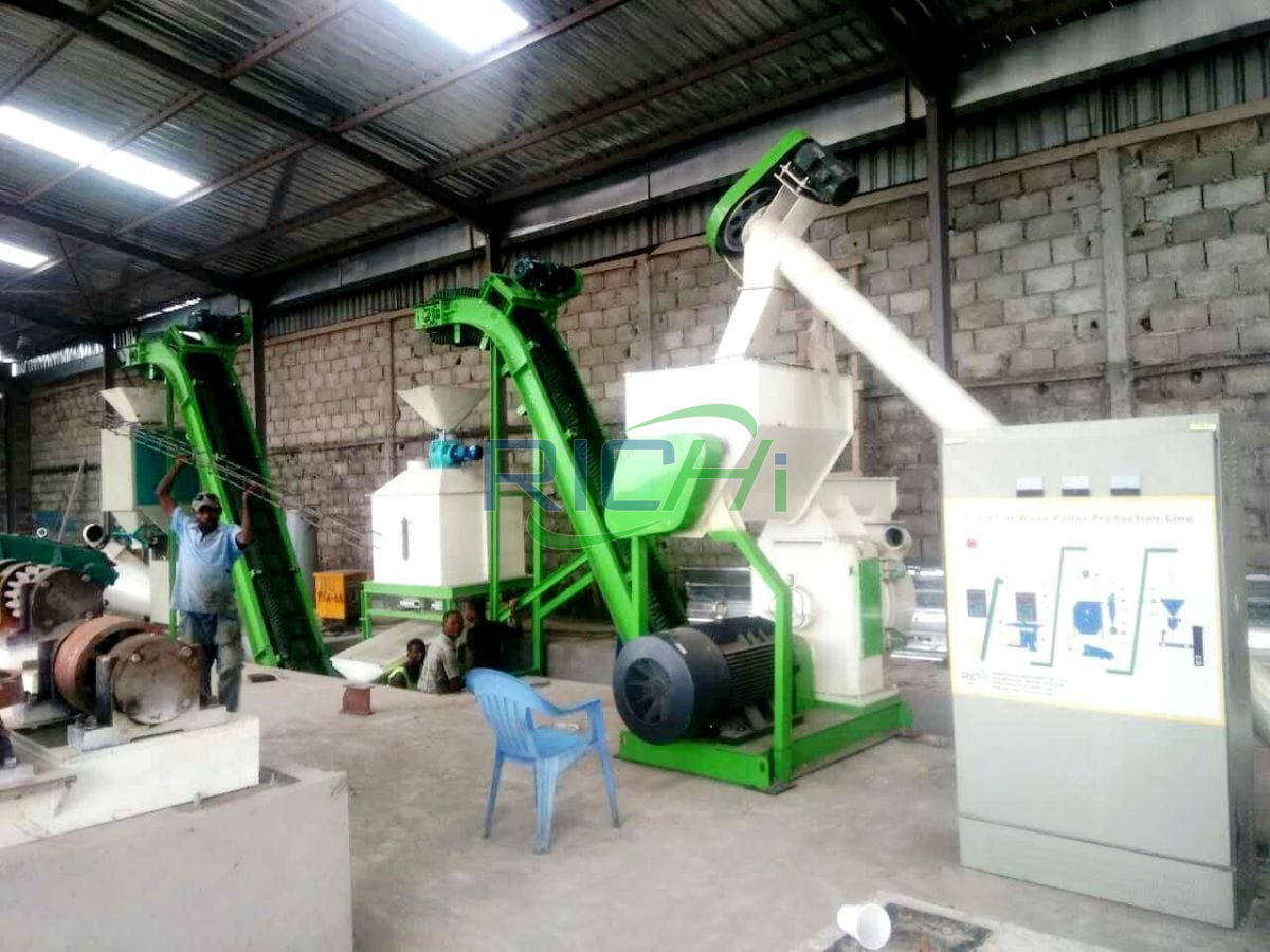 1-1.2T/H wood pelletizing machine South Africa project