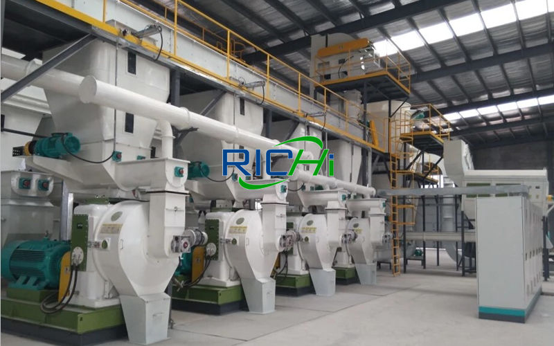 8T/H wood pellet production line in China