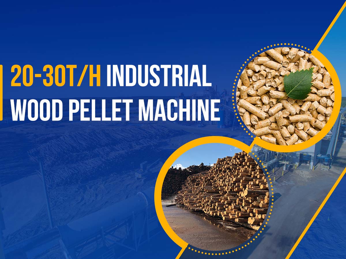 A 20-30tph industrial wood pellet machine
