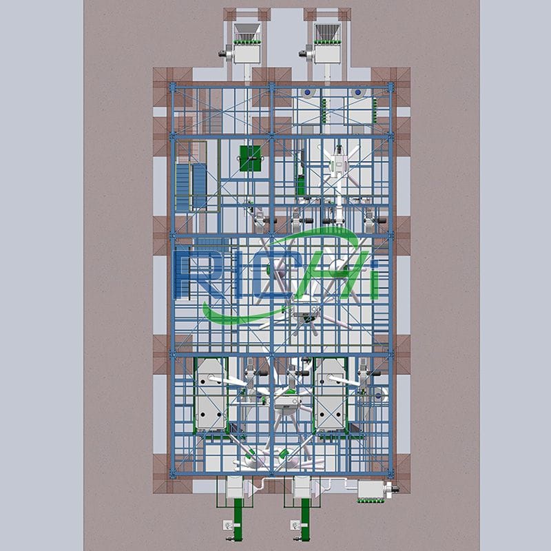 8-10 t/h animal feed production line project design