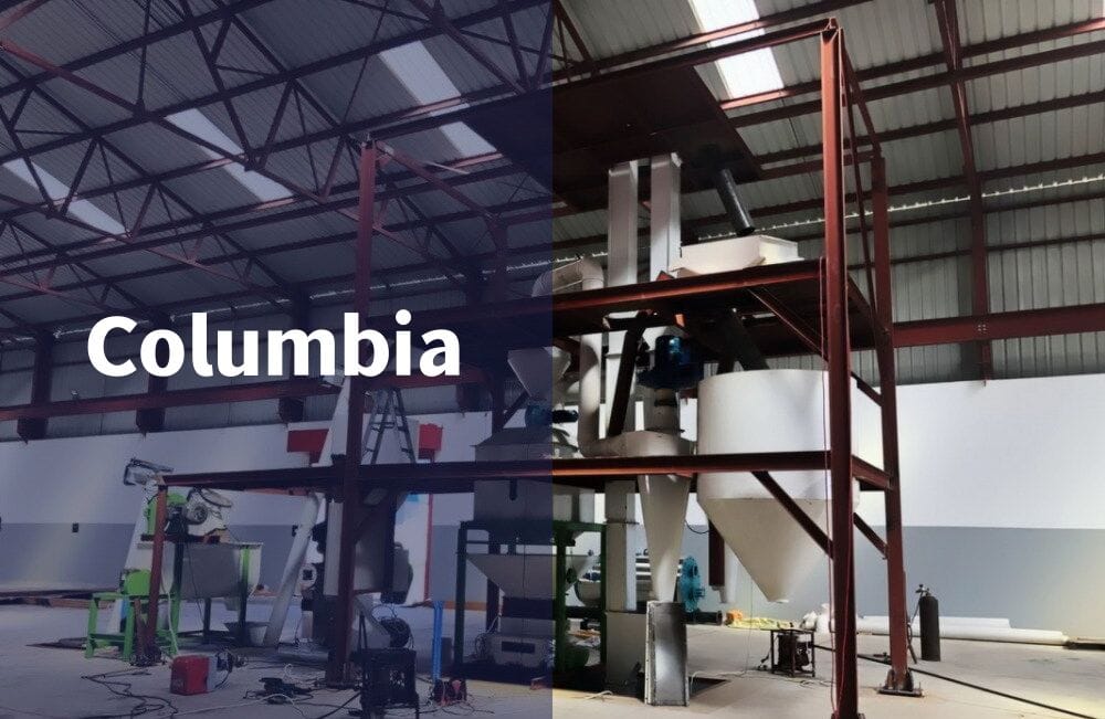 pellet machine for sale Columbia 1-20tph projects