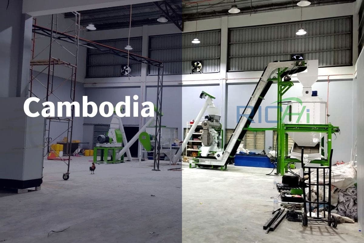 pellet machine in Cambodia 1-20tph