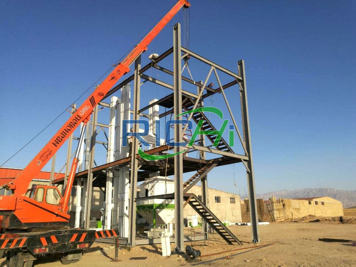 bucket elevator conveyor for 10tph chicken feed line