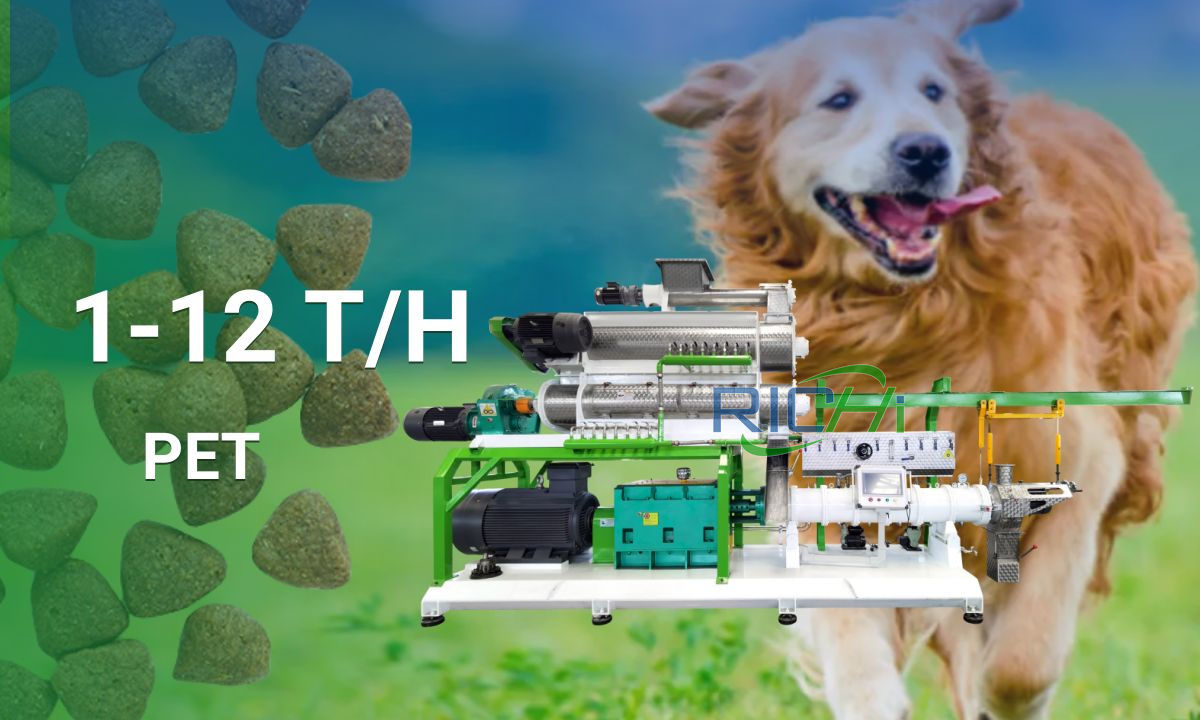 1-12tph twin screw pet food extruder machine manufacturer in china