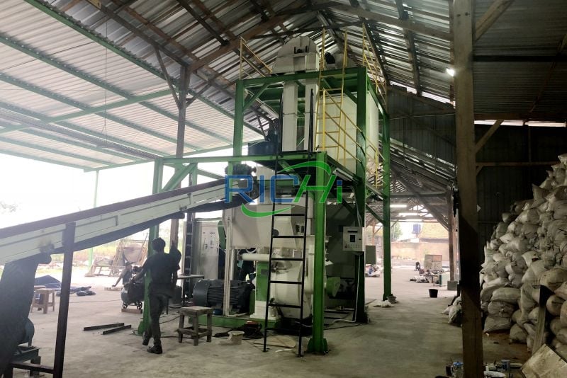 1-20MT wood pellet rotary dryer for pellet plant Thailand