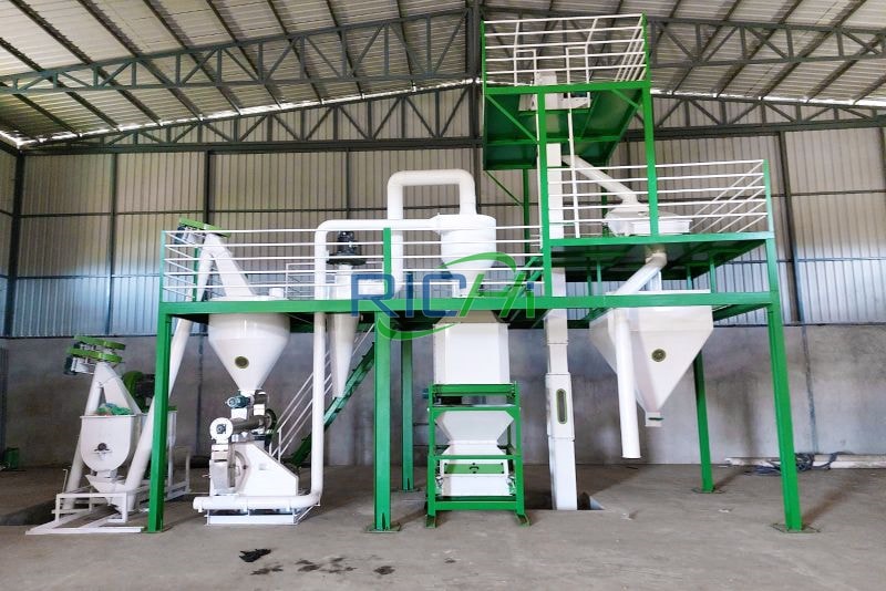 1-2T/H broiler feed making machine in Nigeria