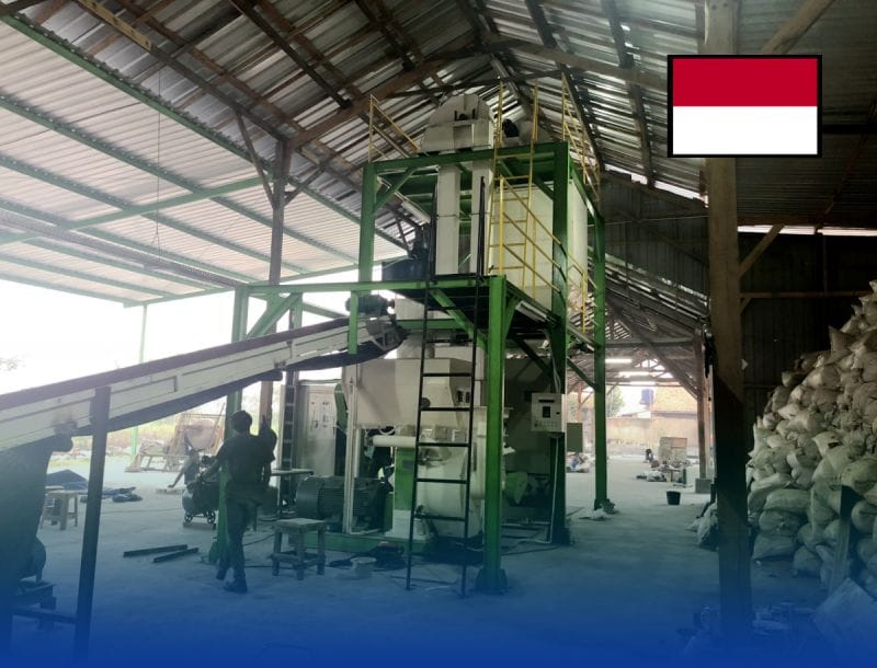 завод по производству пеллет из биомассы в Индонезии