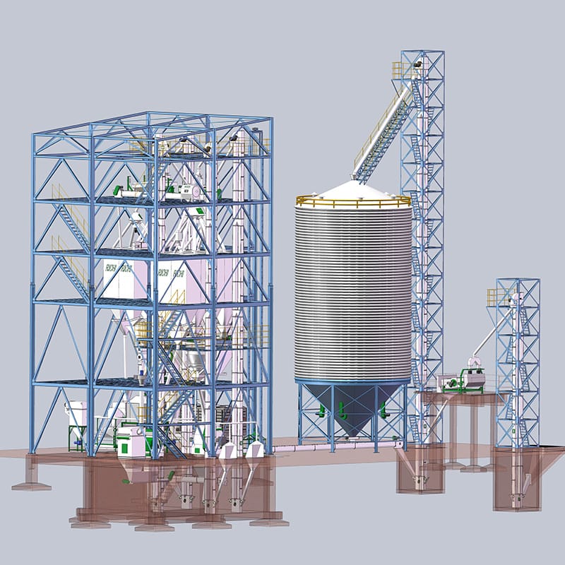 Feed biomass pellet machine line