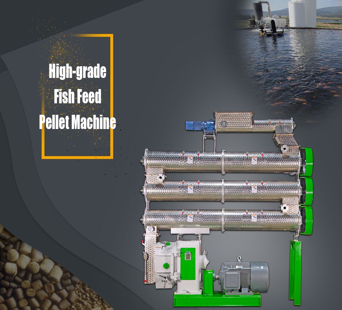 Configuration of feed pellet making machine