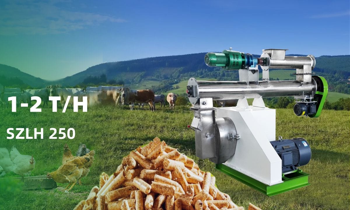 SZLH250 small animal feed pellet machine price