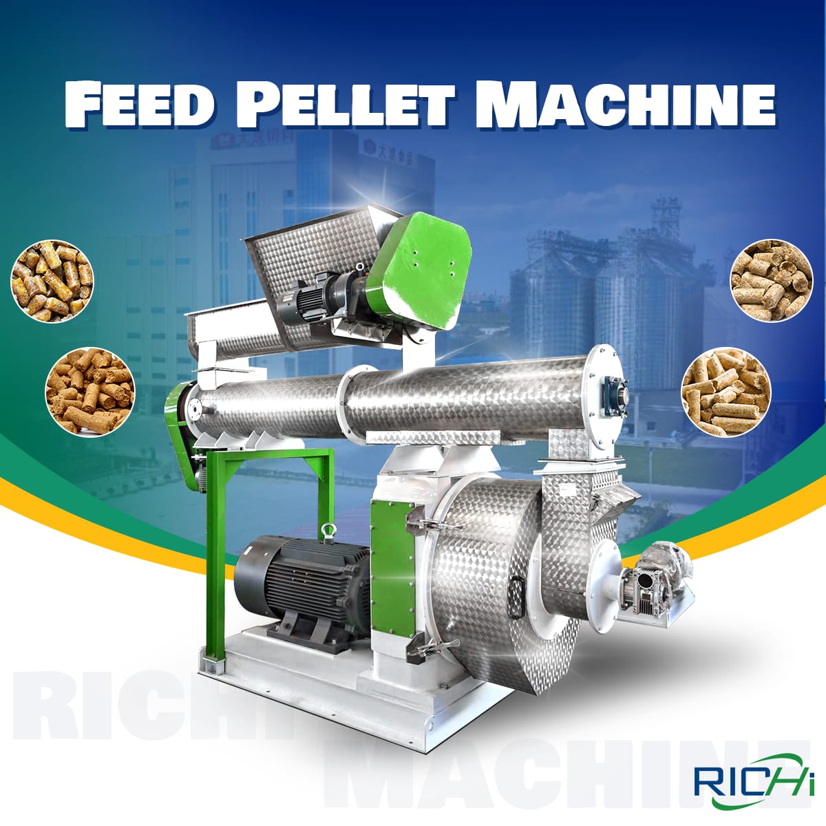 Configuration of livestock feed pellet machine