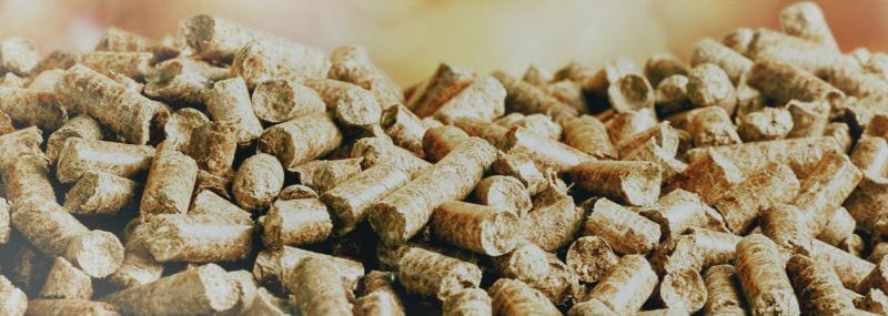 grass and biomass pellet