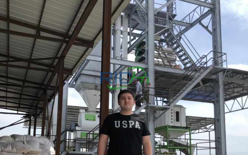 5T/H sinking feed mill in Uzbekistan