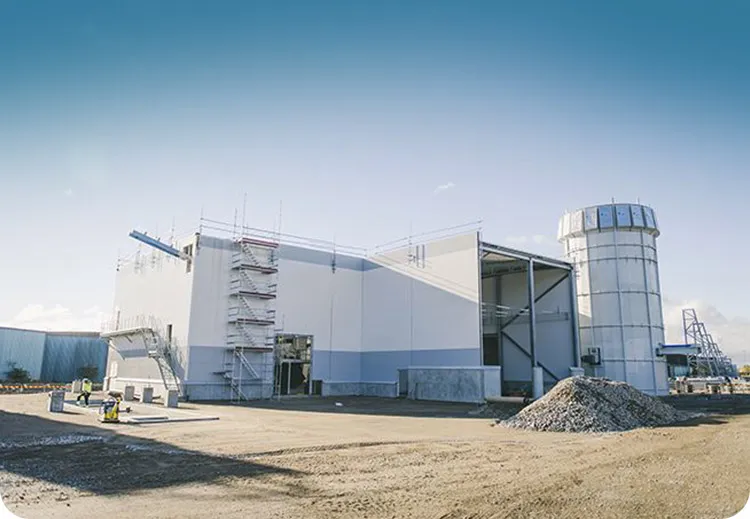 small wood pellet plant construction in New Zealand
