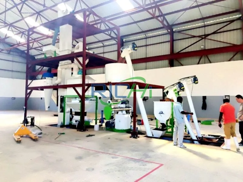 3-4t/h chicken feed making machine south africa project