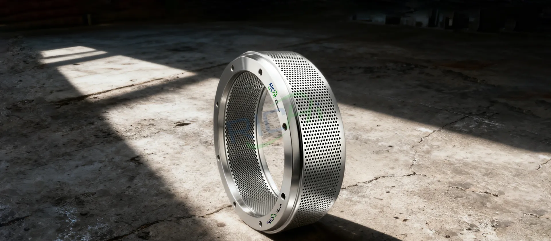 ring die component for feed pellet mill