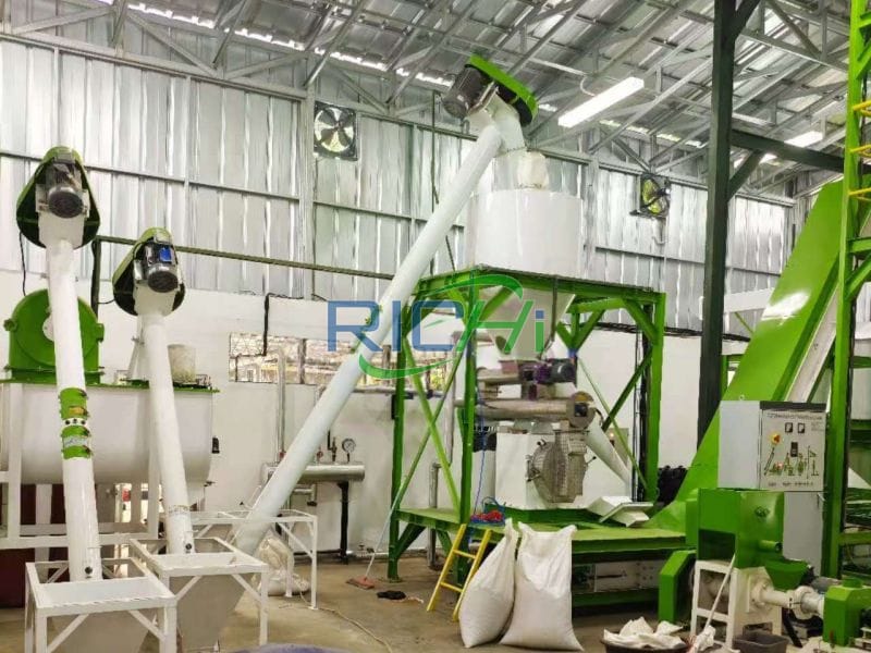 0.5t/h small fish feed extruder in Indonesia