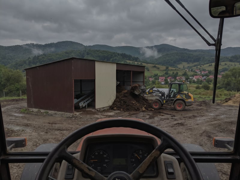 1-1.5th pig manure pellet production line in Poland