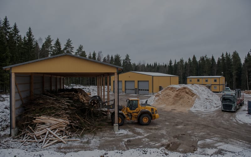 Wood Crushing System in Sweden