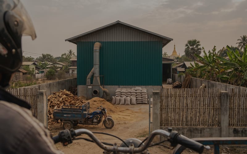 Simple Design Wood Pellet Plant in Myanmar