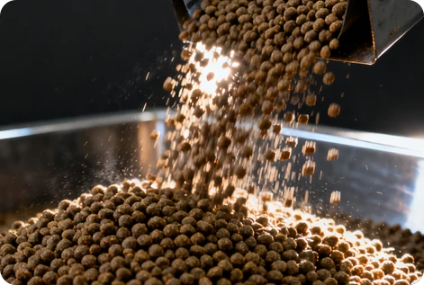 Poultry extruded feed