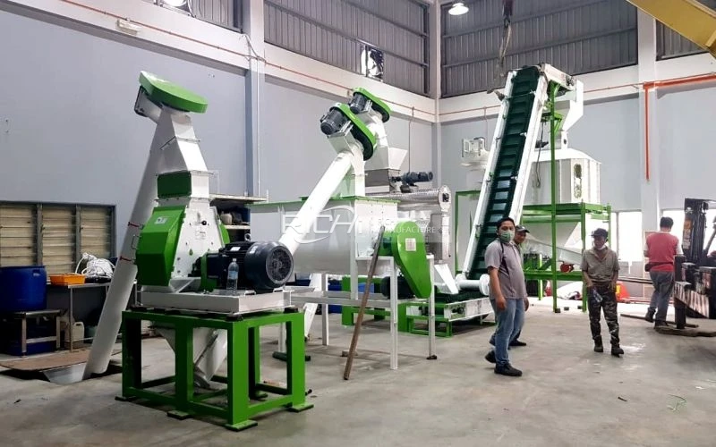 Malaysia 3-4 t/h chicken feed mill plant
