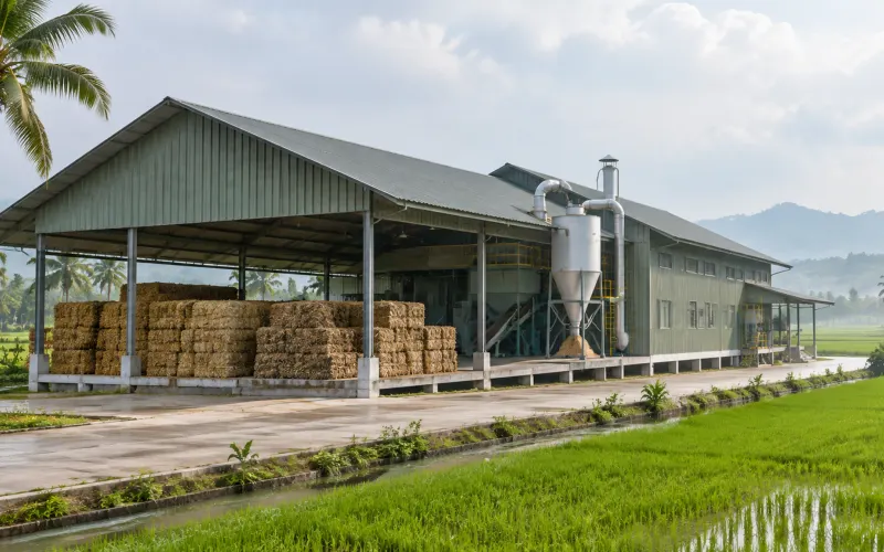 Rice Straw Pellet Plant in Myanmar for Boiler Fuel